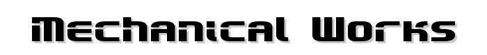 Mechanical works font